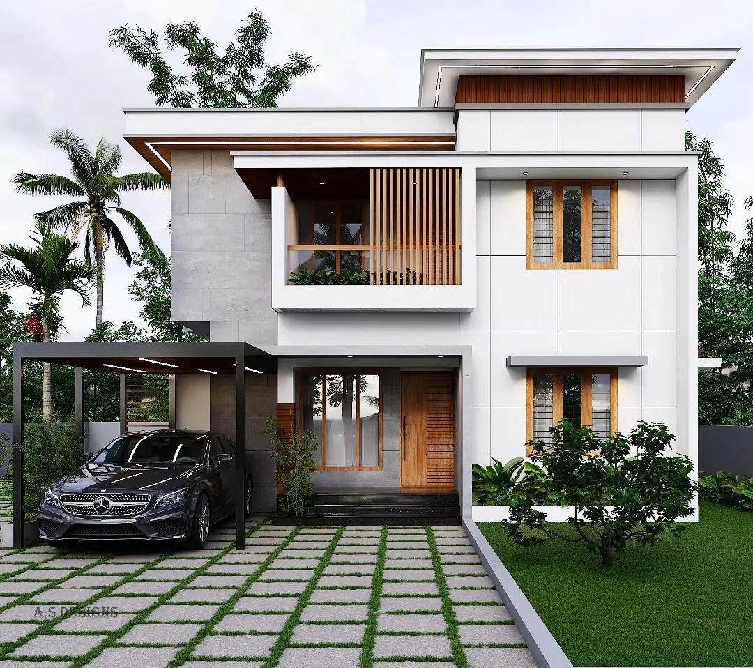 White Modern Elevation